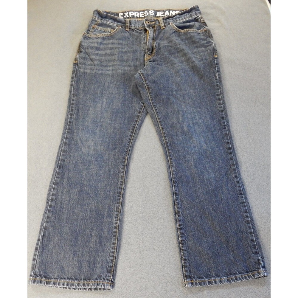 Express Men’s Bootcut Jeans in Faded Blue